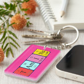 Tamina定期テーブル名キーリング キーホルダー (正面右)