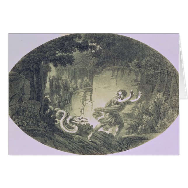 Taminoは巨大な蛇によって追求しました (正面横)