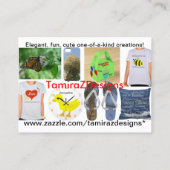 TamiraZDesigns ブルーハイドレンジア ビジネスカード (裏面)