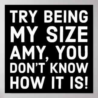 TammyとAmy姉妹qoute私のサイズAmyを試す ポスター