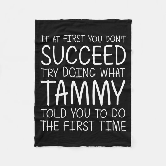 Tammy Gift Name D Birthday Funny Christmas Joke フリースブランケット (正面)