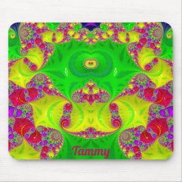 TAMMY to Zany Hot Cerise, Yellow, Red and Green マウスパッド