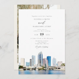 TAMPA BAY Florida Travel Destination Skyline 招待状