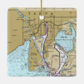 Tampa FL航海のグラフ セラミックオーナメント (裏面)