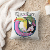 Tampa Floridaレトロロゴの探索 クッション (ブランケット)