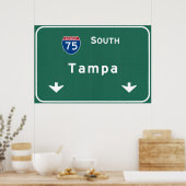 Tampa Florida fl州間高速道路Freeway : ポスター (キッチン)