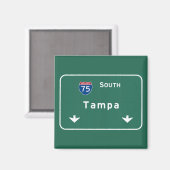 Tampa Florida fl州間高速道路Freeway : マグネット (正面/裏面)