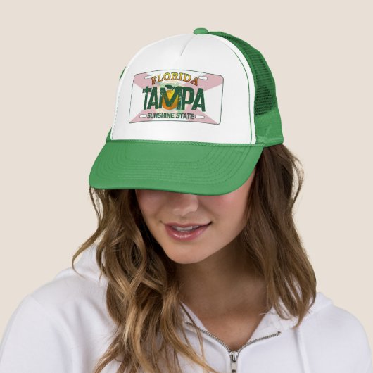 Tampa Florida flag license plate hat キャップ (インサイチュ)