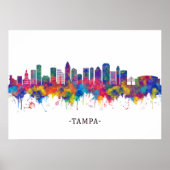 Tampa Florida Skyline ポスター (正面)