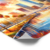 Tampa Florida USA旅行プレースウォーター色 ポスター (角)