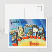 Tampa, Florida Vintage Travelからの挨拶 ポストカード (正面/裏面)