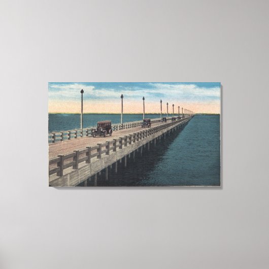 Tampa, FloridaView of Gandy BridgeTampa, FL キャンバスプリント (正面)