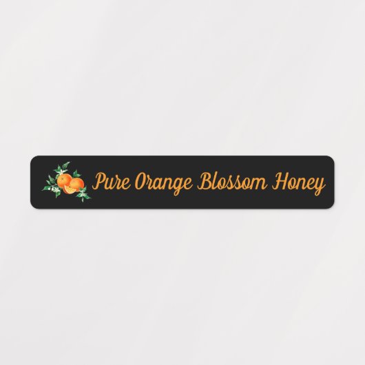 Tamper-Evident Seal – Orange Blossom Honey Jar Lid ラベル (デザイン1)