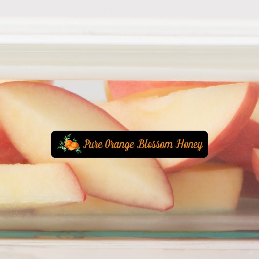 Tamper-Evident Seal – Orange Blossom Honey Jar Lid ラベル (貼付)