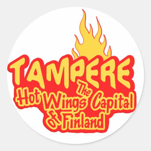 Tampere Hot Wingsスタンプ ラウンドシール (正面)