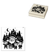 Tampon encreur de Noël – Père Noël joyeux et lutin ラバースタンプ (押印)