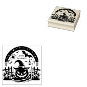 Tampon encreur Halloween citrouille-lanterne et ch ラバースタンプ (押印)