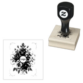 Tampon Encreur Personnalisé "Couronne Botanique" ラバースタンプ