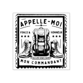 Tampon Militaire : "APPELLE-MOI MON COMMANDANT" ラバースタンプ (インプリント)