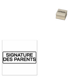 Tampon pour enseignant Signature des Parents ラバースタンプ