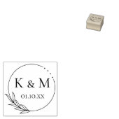 Tampons Encreurs Fleur Botanique, Mariage, Initial ラバースタンプ (押印)