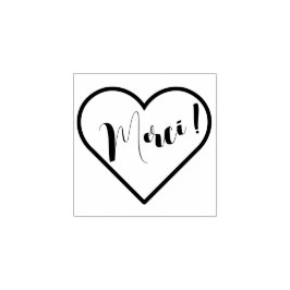 Tampons Encreurs Merci, Forme Coeur ラバースタンプ