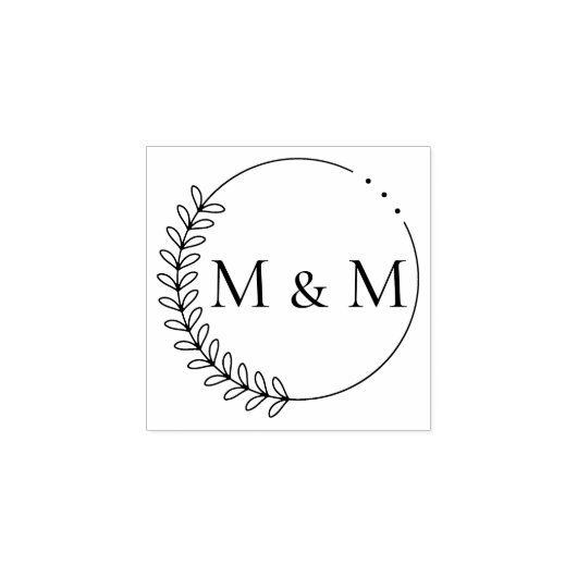 Tampons Encreurs Motif floral, Initiales, Monogram ラバースタンプ (インプリント)