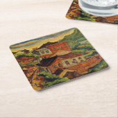 Tamsui & Chen Cheng-Po /台湾ヴィンテージアートパーティー スクエアペーパーコースター (アングル)