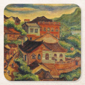 Tamsui & Chen Cheng-Po /台湾ヴィンテージアートパーティー スクエアペーパーコースター (正面)