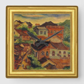 Tamsui, Chen Cheng-Po's絵画, Taiwan, Framed スクエア壁時計 (正面)
