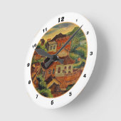 Tamsui & ChenCheng-Po/台湾ヴィンテージアートファッション ラウンド壁時計 (傾斜)