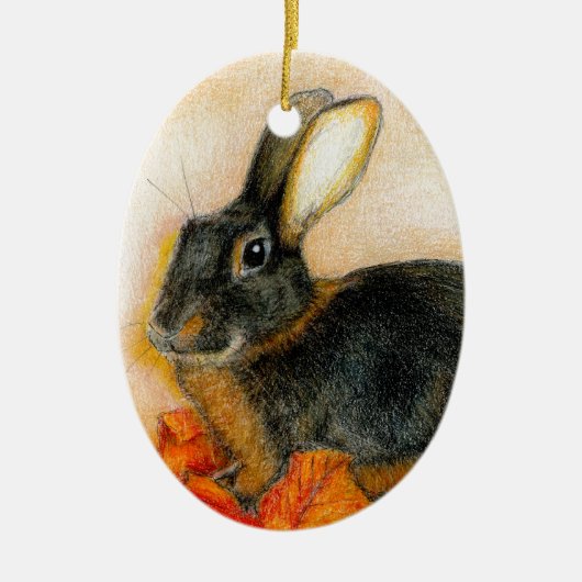 TANおよび黒 セラミックオーナメント (正面)