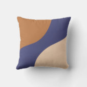 TanおよびBlueミニマリストの渦巻き形状 クッション (裏面)