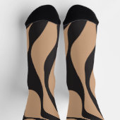 TanとBlackのEbbとFlow 4 ソックス (上部)