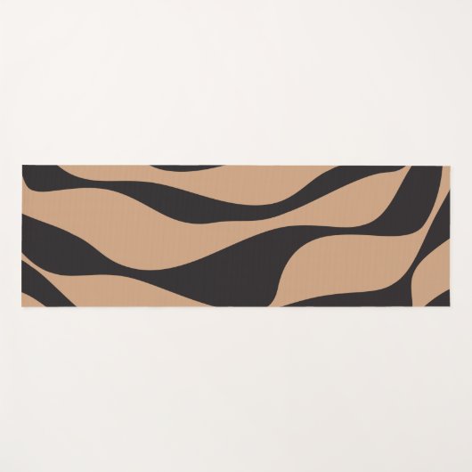 TanとBlackのEbbとFlow 4 ヨガマット (正面(横))