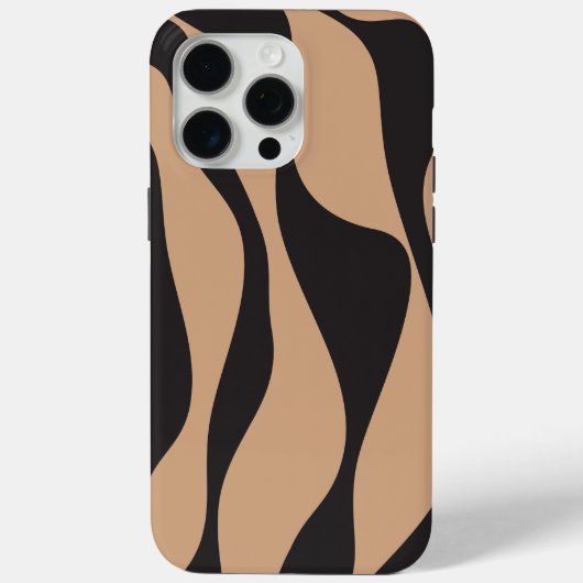 TanとBlackのEbbとFlow 4 Case-Mate iPhoneケース (裏面)