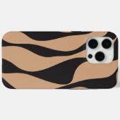 TanとBlackのEbbとFlow 4 Case-Mate iPhoneケース (裏面 (横))