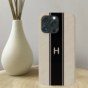 TanとBlackストライプ Gonogram iPhone 13 Proケース