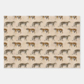 Tanの虎とヒョウ ラッピングペーパーシート (正面)