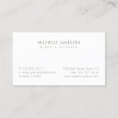 Tan上のエレガント金ゴールドリーフロゴ 名刺 (裏面)