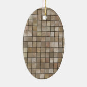 Tan床フェイクタイルのイメージ セラミックオーナメント (右)