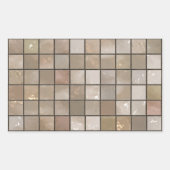 Tan床フェイクタイルのイメージ 長方形シール (正面)