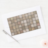 Tan床フェイクタイルのイメージ 長方形シール (封筒)