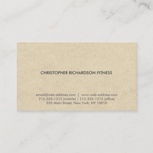 TAN モダン CARDBOARDミニマル上 名刺 (裏面)