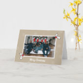 Tan 2ホリーベリーデジタルフォトクリスマスアート カード (黄色い花)