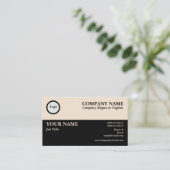 Tan and Black Color Blocks Generic 名刺 (スタンド正面)