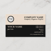 Tan and Black Color Blocks Generic 名刺 (正面)