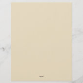 Tan and Brown Flowers and Grass Stationery Paper レターヘッド (裏面)