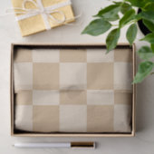 Tan and Cream Checkerboard Soft Neutral Palette 薄葉紙 (ギフト)