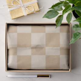 Tan and Cream Checkerboard Soft Neutral Palette 薄葉紙